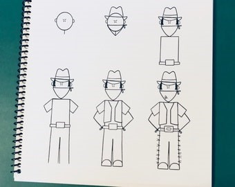 Dibujos de Un vaquero a lápiz