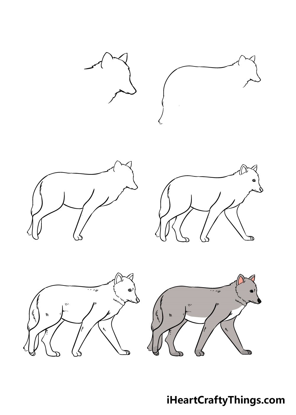 Dibujos de Un lobo realista