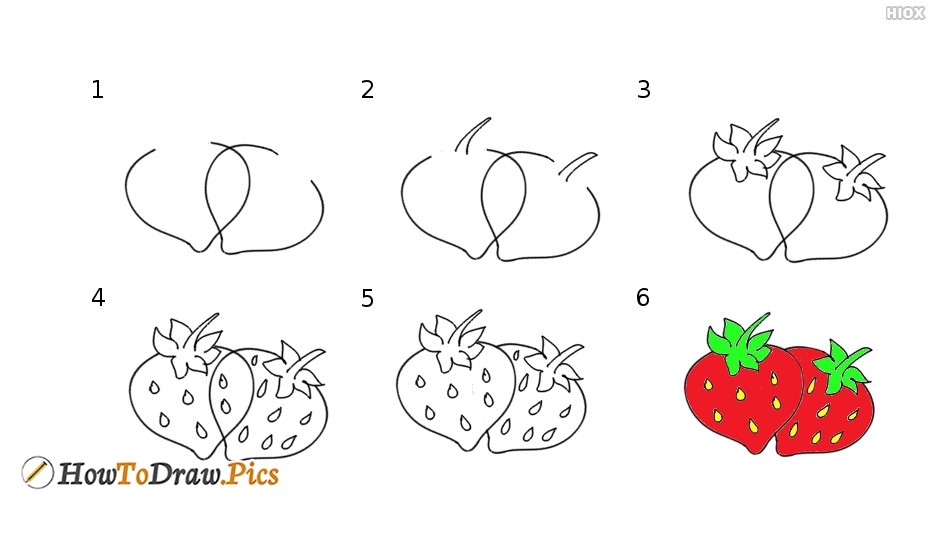 Dibujos de Dos Fresas