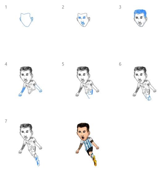 Dibujos de Lionel Messi