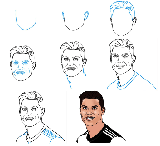 Dibujos de Retrato de Ronaldo