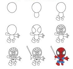 Dibujos de Spiderman Chibi