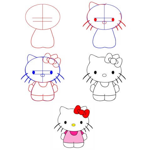 Dibujos de Hello Kitty Facil