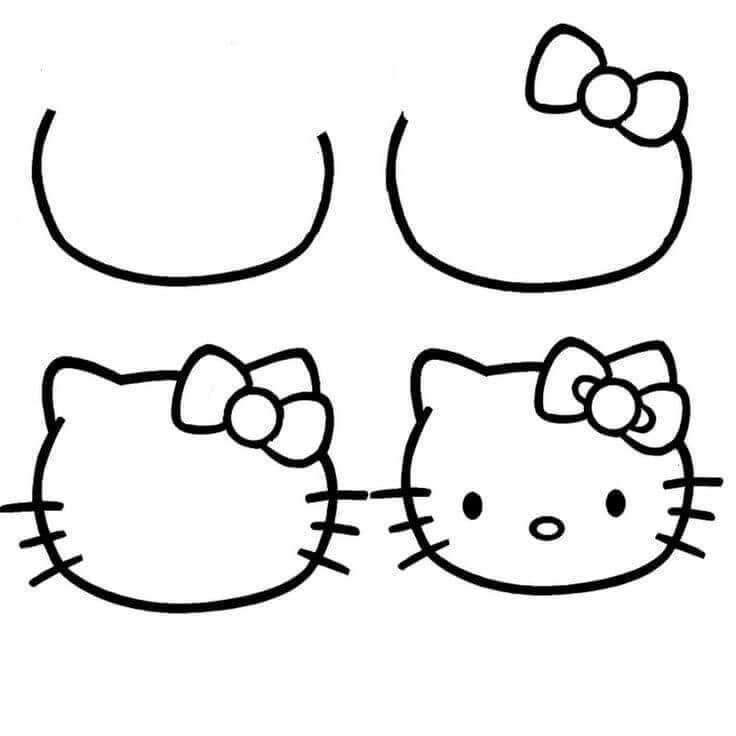 Dibujos de Hello Kitty sencilla