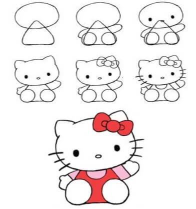 Dibujos de Linda Hello Kitty