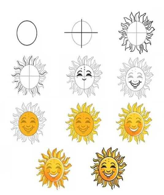 Dibujos de Sol divertido