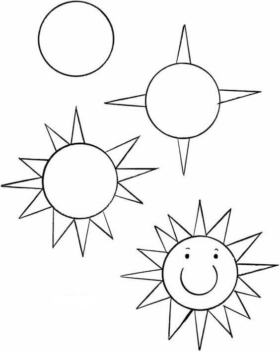 Dibujos de Sol Fácil - Idea 34