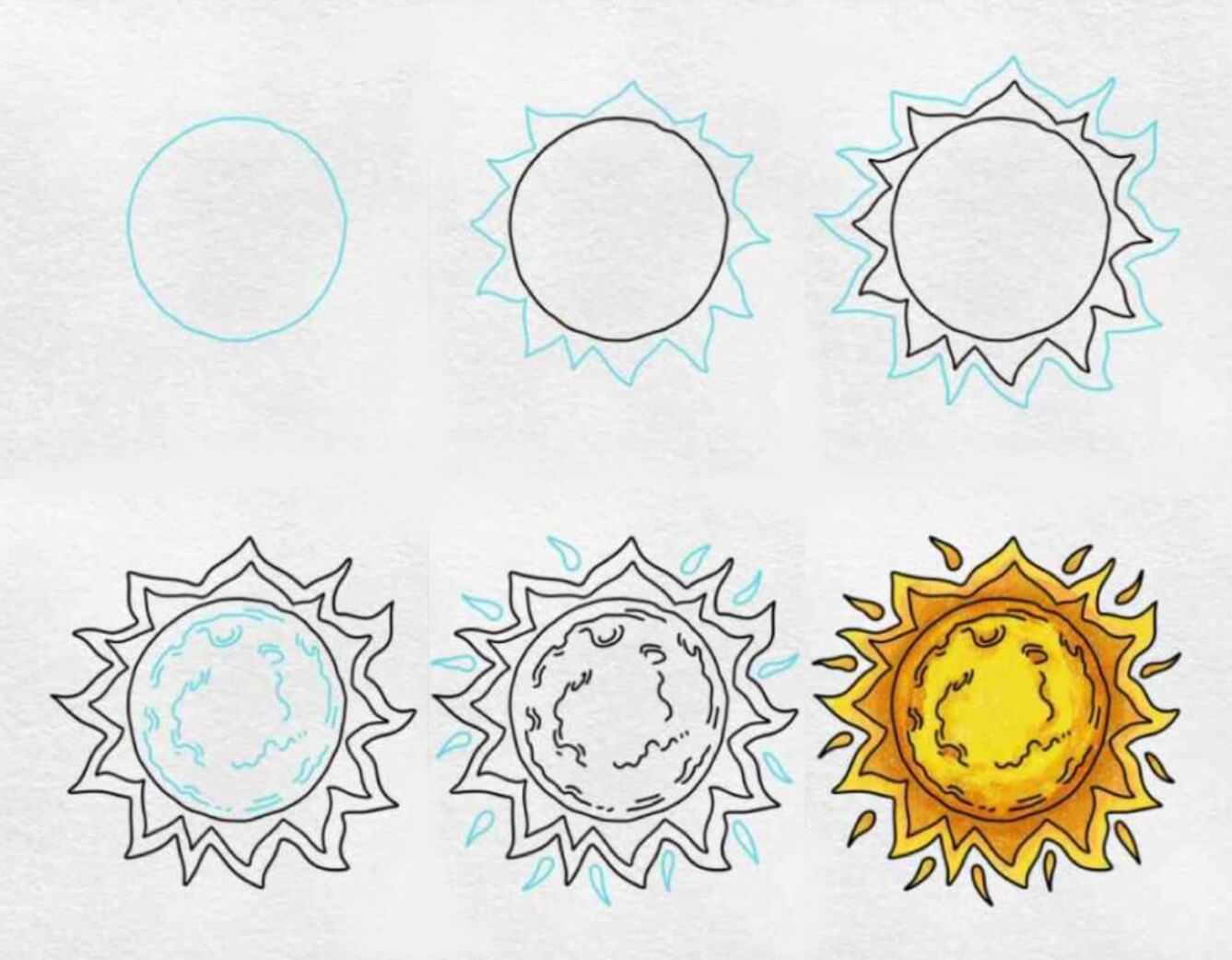 Dibujos de El Sol - Idea 12