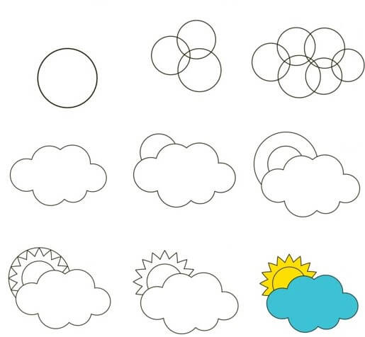 Dibujos de Sol y Nube