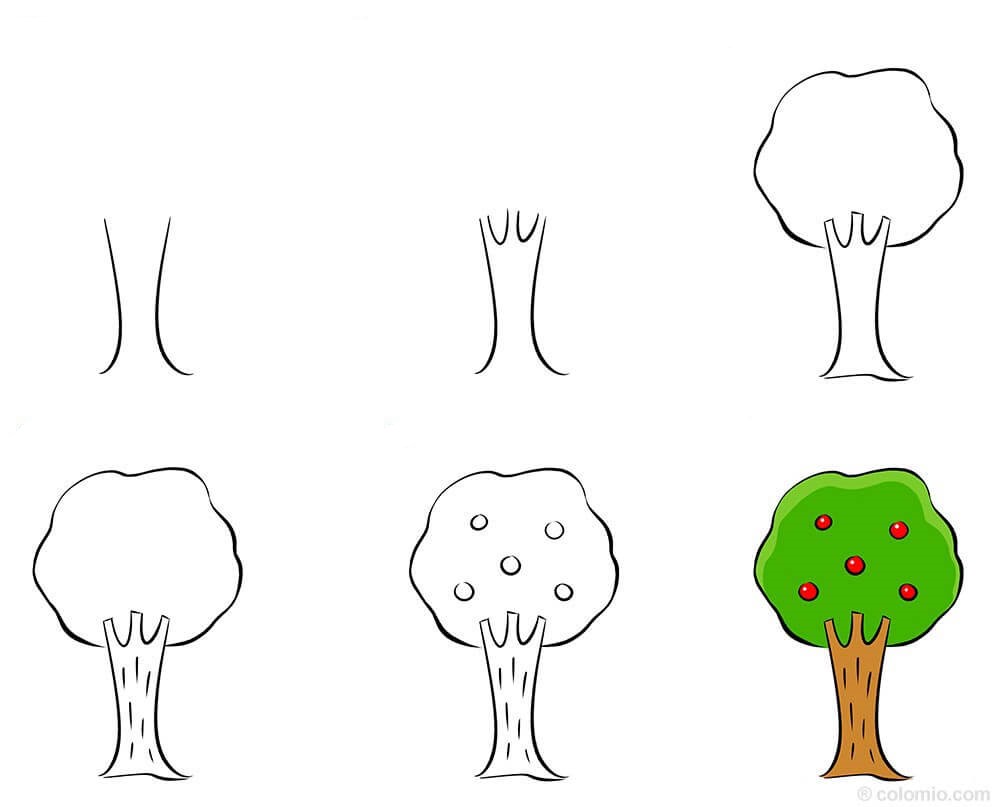 Dibujos de Un árbol fácil