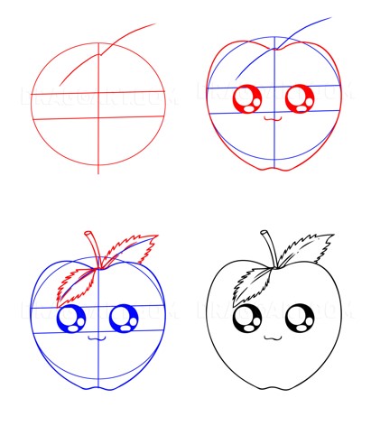 Dibujos de Un boceto de manzana