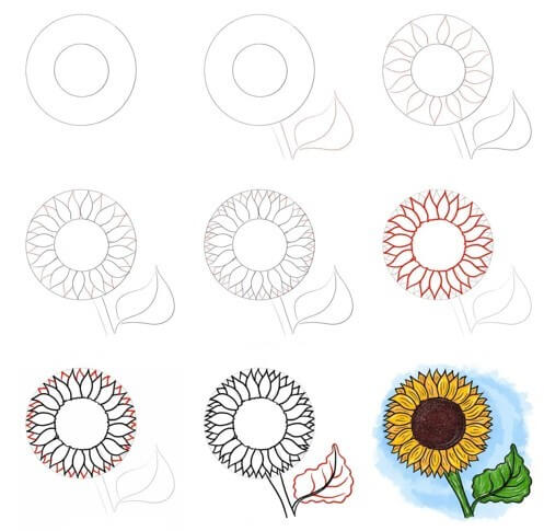 Dibujos de Girasoles