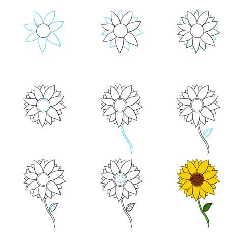 Dibujos de Un girasol - Idea 14