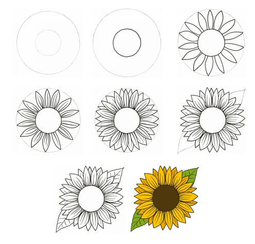 Dibujos de Un girasol - Idea 19