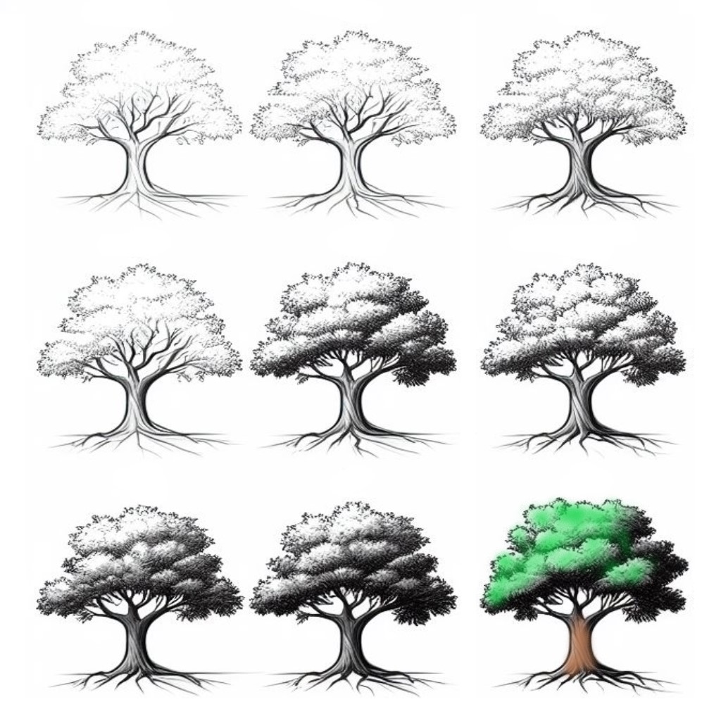 Dibujos de Un gran árbol