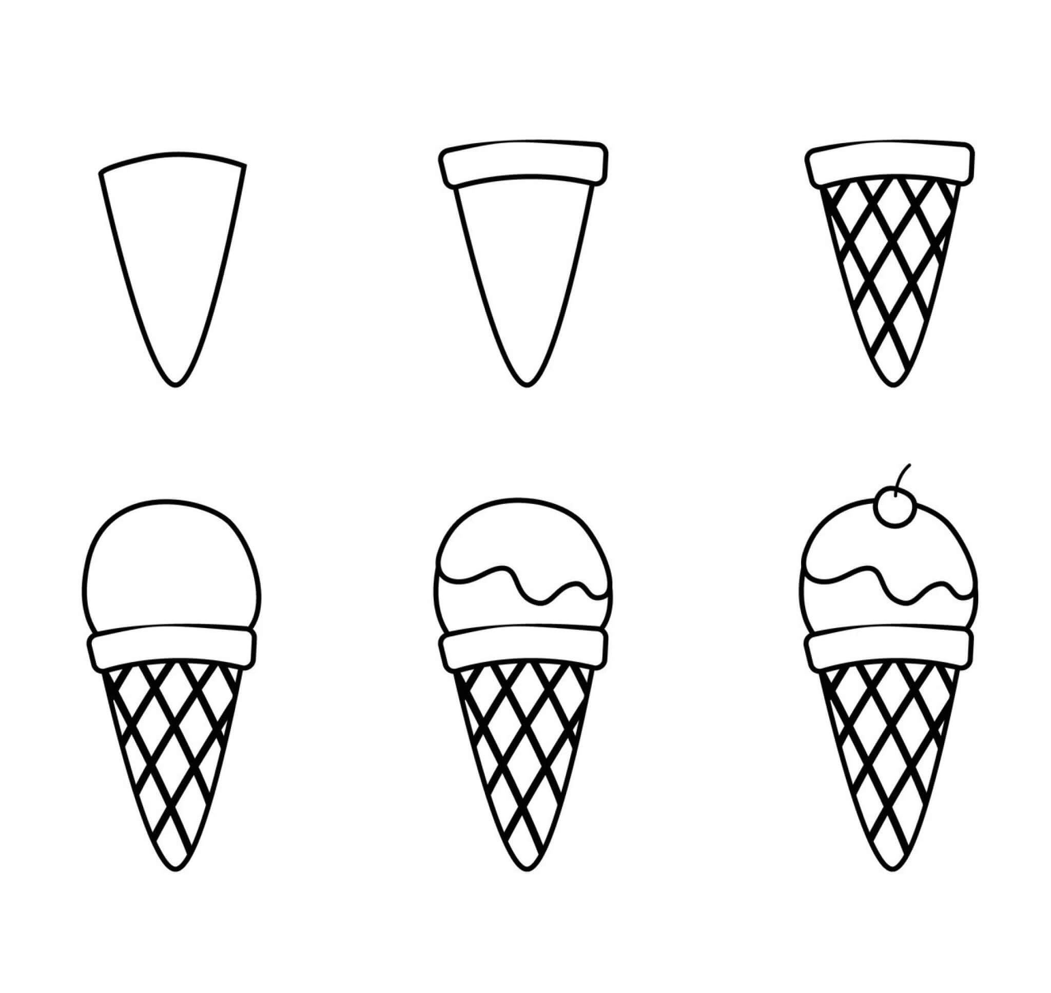 Dibujos de Un helado a lápiz