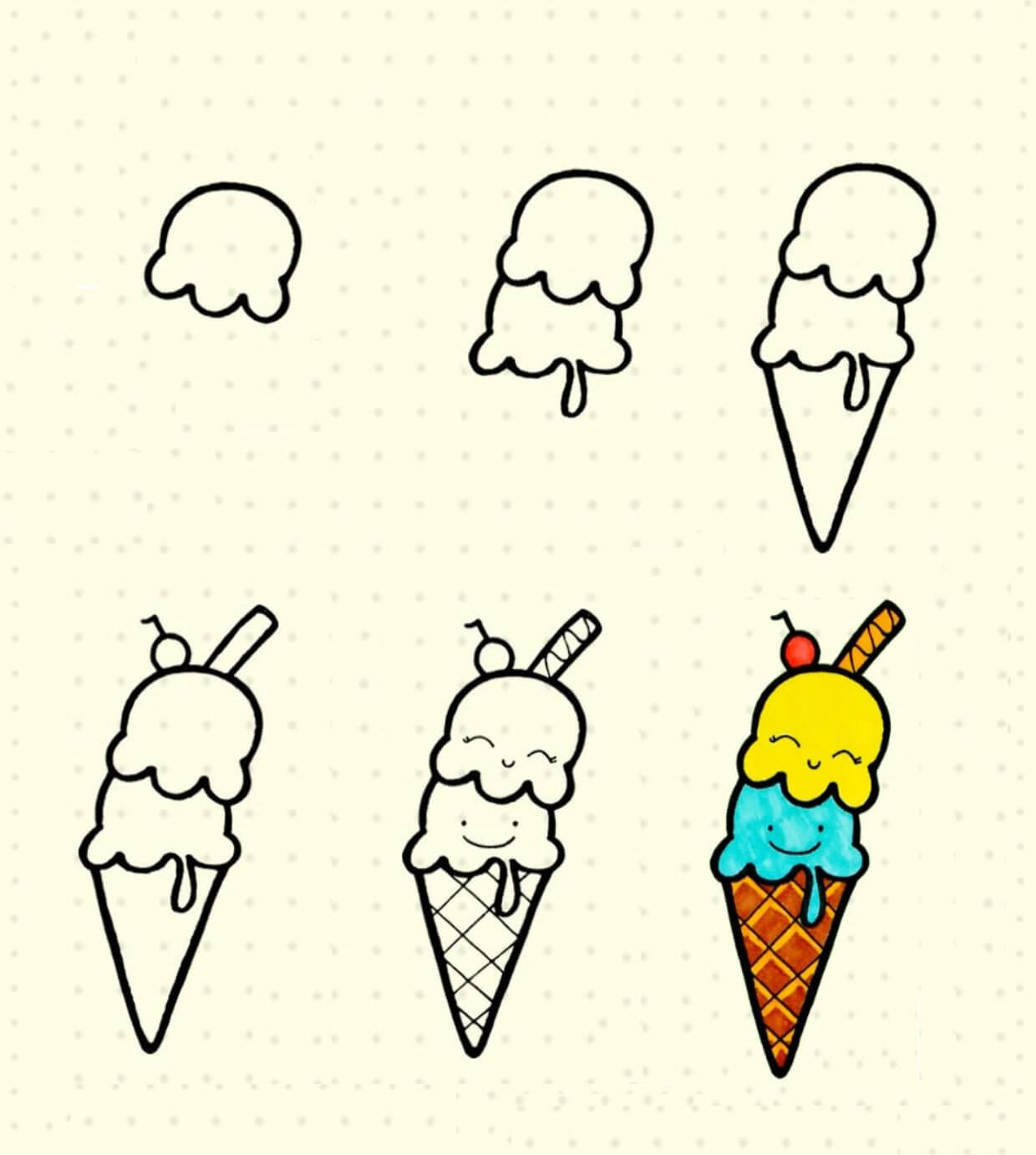 Dibujos de Un helado bonito