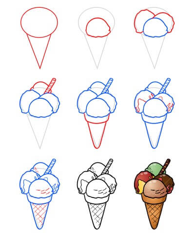 Dibujos de Un Helado - Idea 17