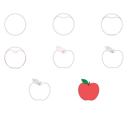 Dibujos de Un Manzana Chiquita