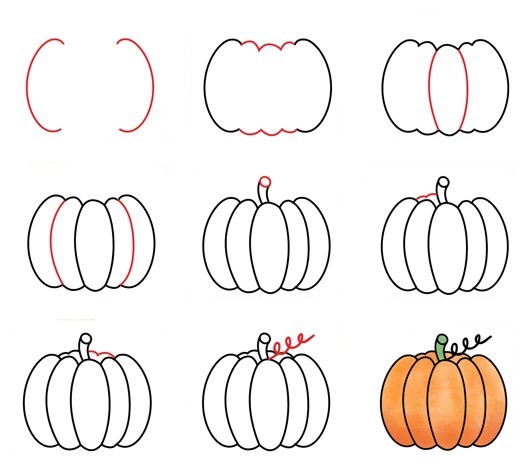 Dibujos de Una Calabaza - Idea 27