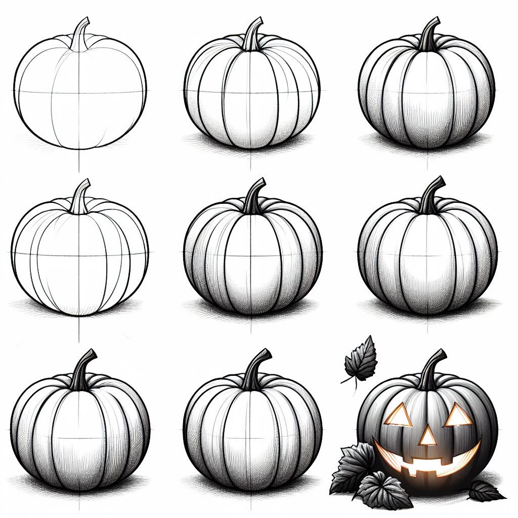 Dibujos de Una Calabaza para Halloween