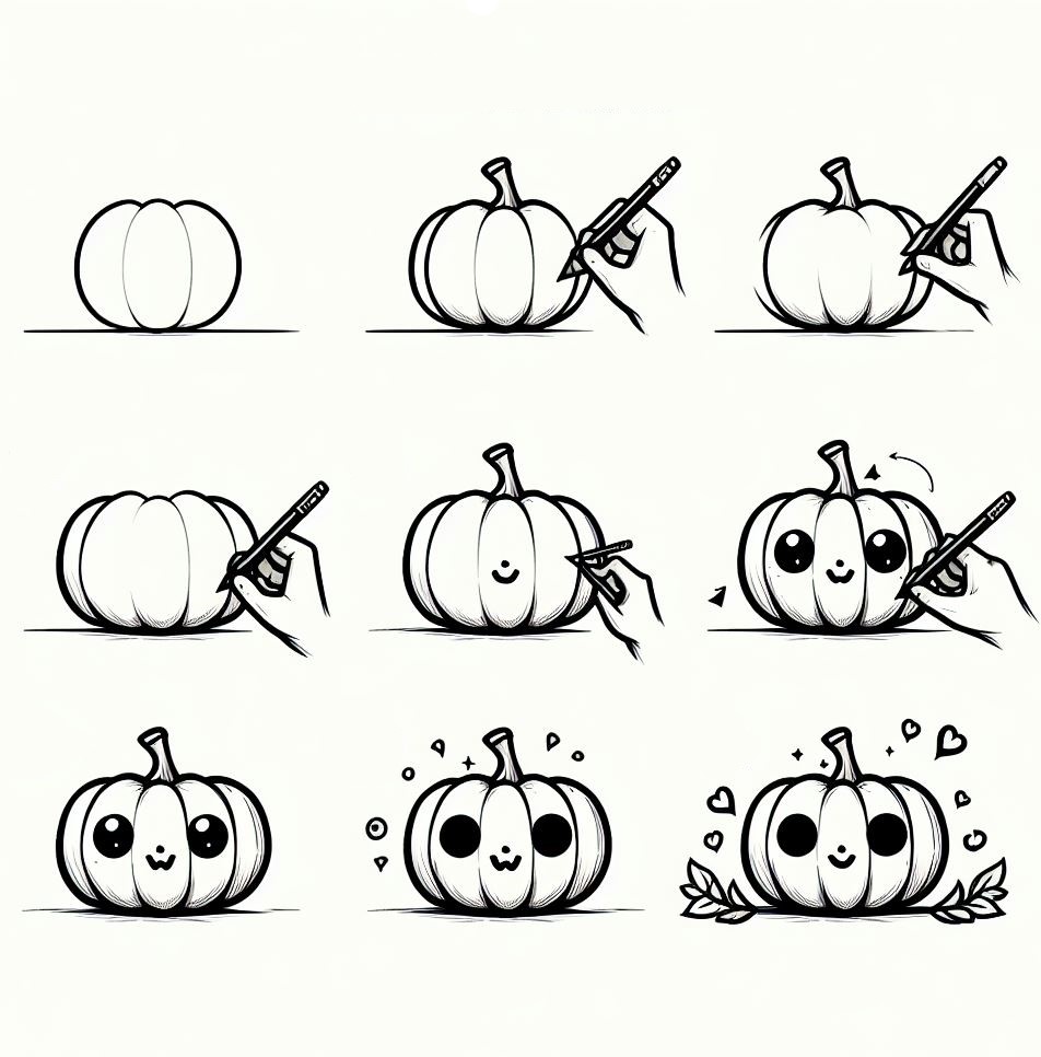 Dibujos de Una linda calabaza