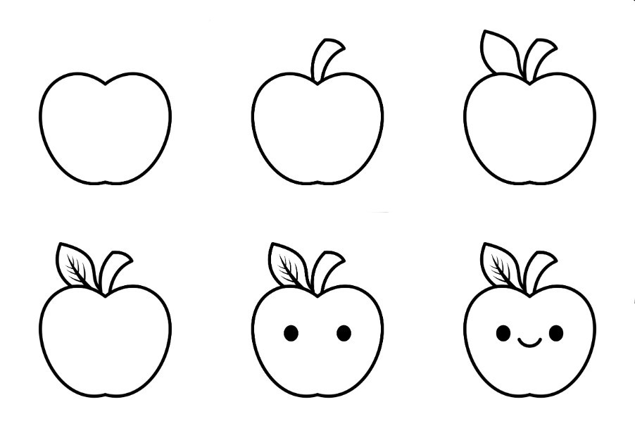 Dibujos de Una Manzana Fácil