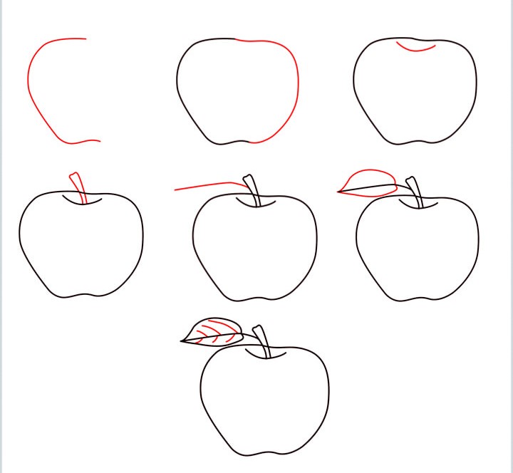 Dibujos de Una manzana - Idea 14