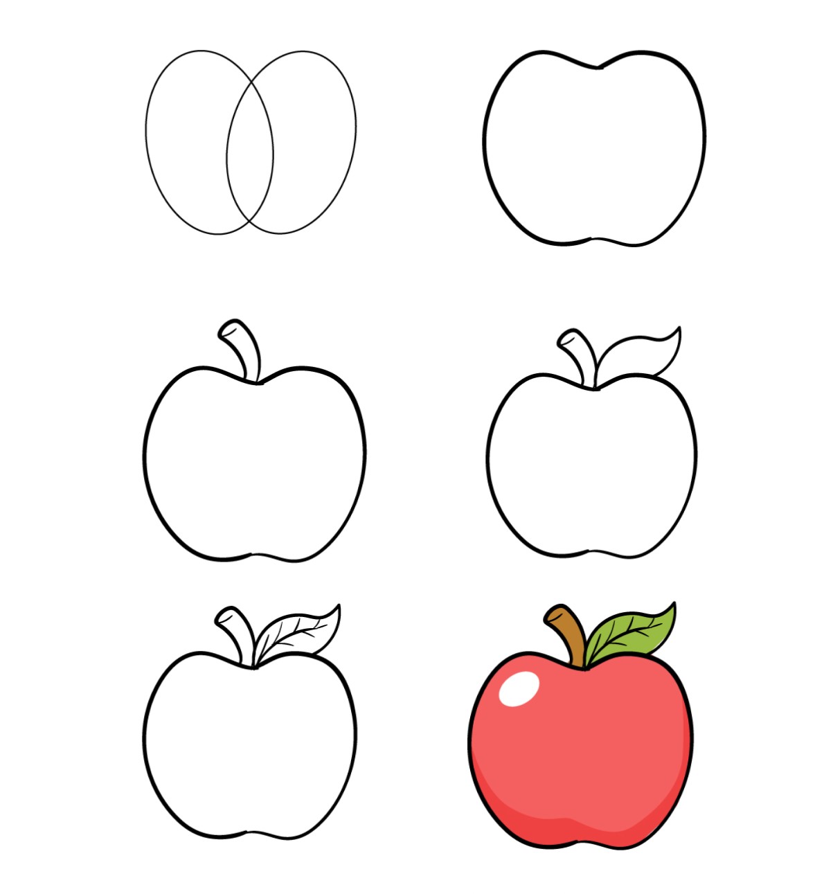 Dibujos de Una manzana - Idea 18