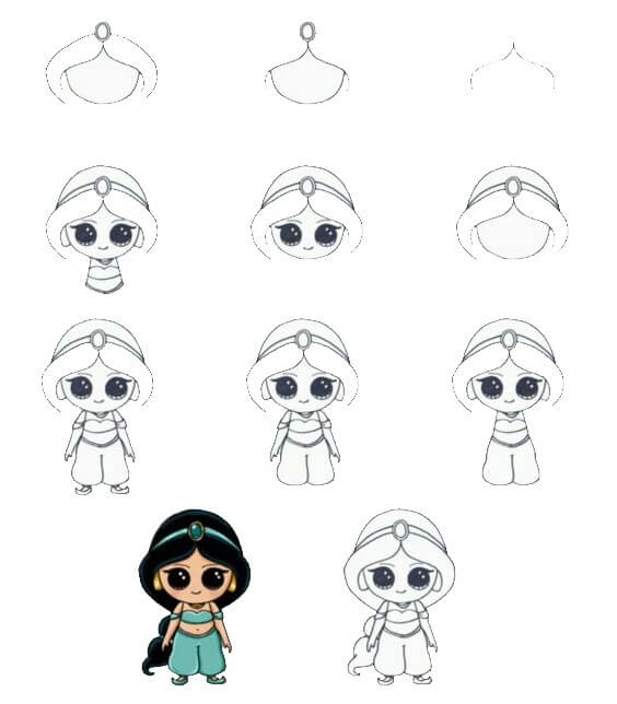 Dibujos de Una niña india - Idea 53