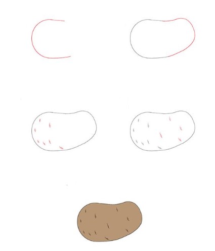 Dibujos de Una patata sencilla