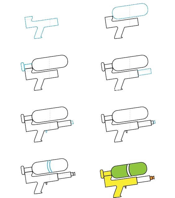 Dibujos de Una pistola de agua – Idea 42