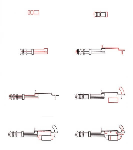 Dibujos de Una pistola Gatling