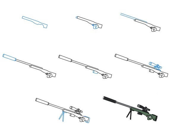 Dibujos de Una pistola – Idea 12