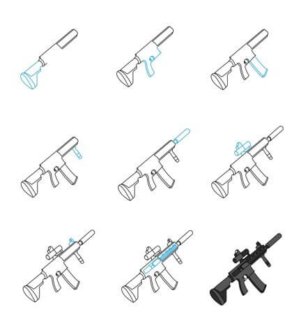 Dibujos de Una pistola – Idea 14