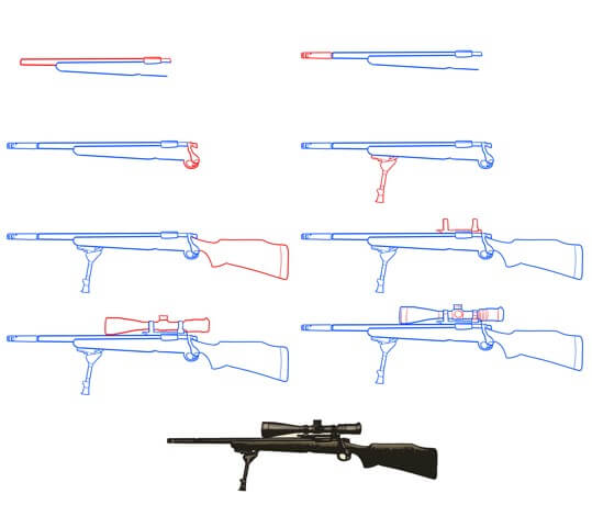 Dibujos de Una pistola – Idea 17