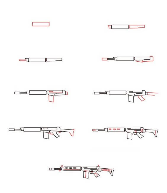 Dibujos de Una pistola – Idea 8