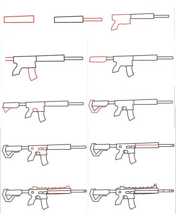 Dibujos de Una pistola – Idea 9