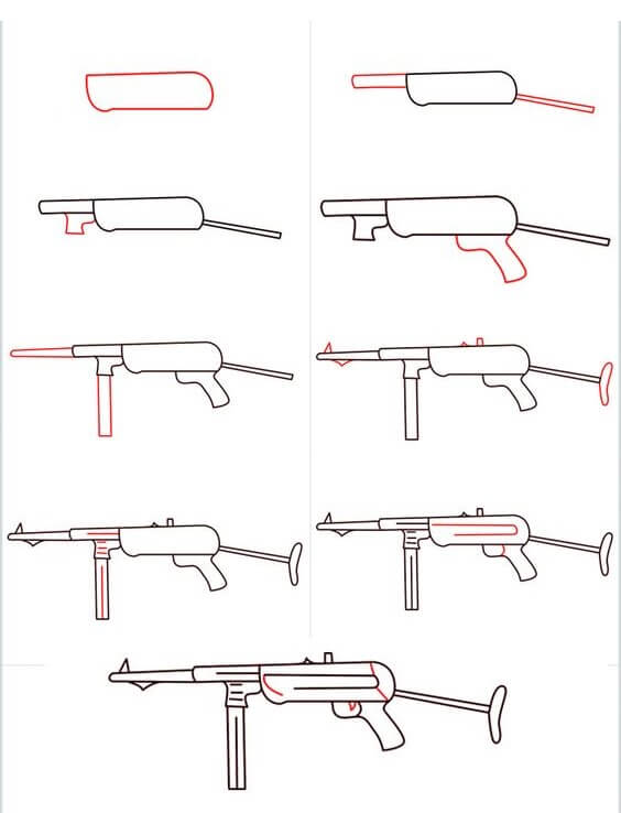 Dibujos de Una pistola MP40