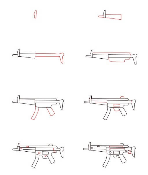 Dibujos de Una pistola MP5