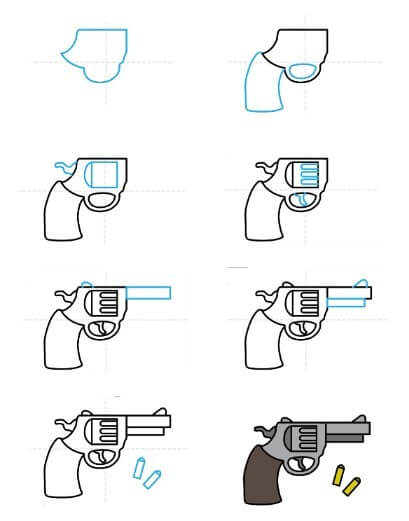 Dibujos de Una pistola Rulo – Idea 36