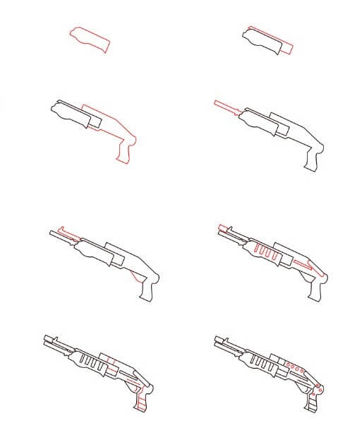 Dibujos de Una pistola SPAS12