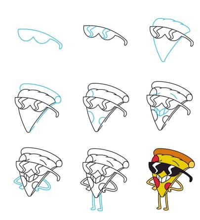 Dibujos de Una Pizza Animada - Idea 6