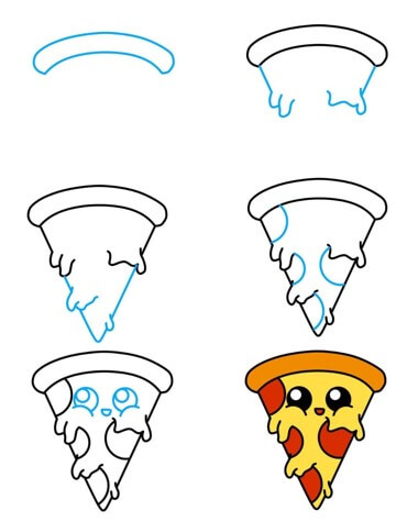 Dibujos de Una Pizza Animada