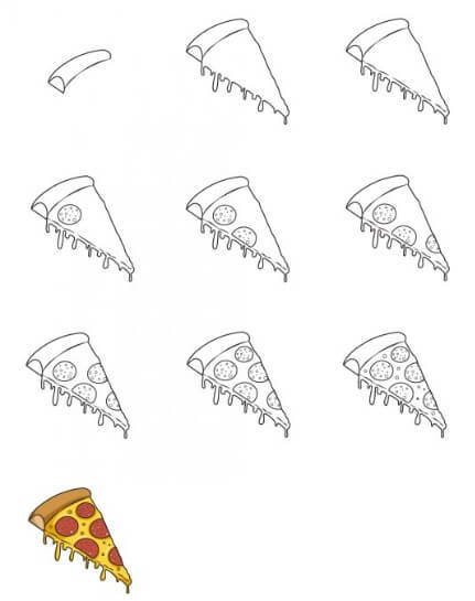 Dibujos de Una Pizza - Idea 13