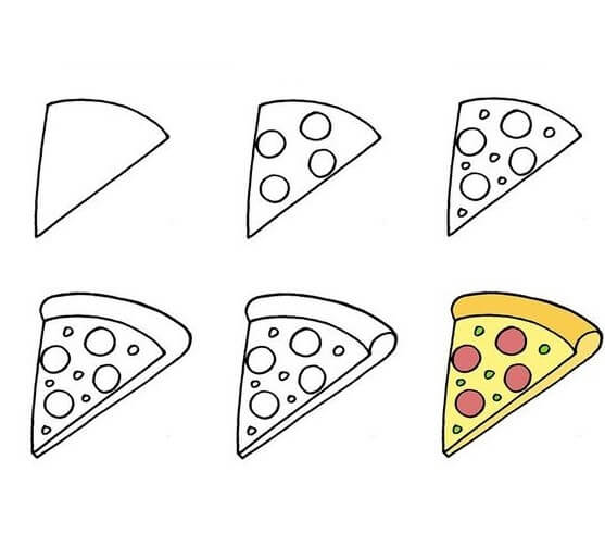 Dibujos de Una Pizza - Idea 14