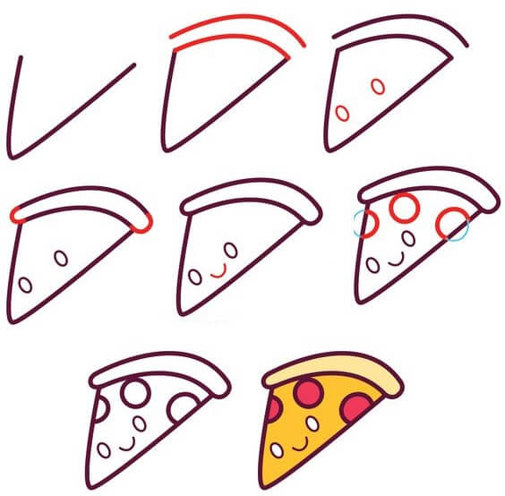 Dibujos de Una Pizza - Idea 18