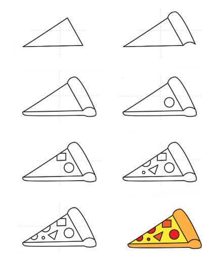 Dibujos de Una Pizza - Idea 24