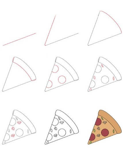 Dibujos de Una Pizza - Idea 26