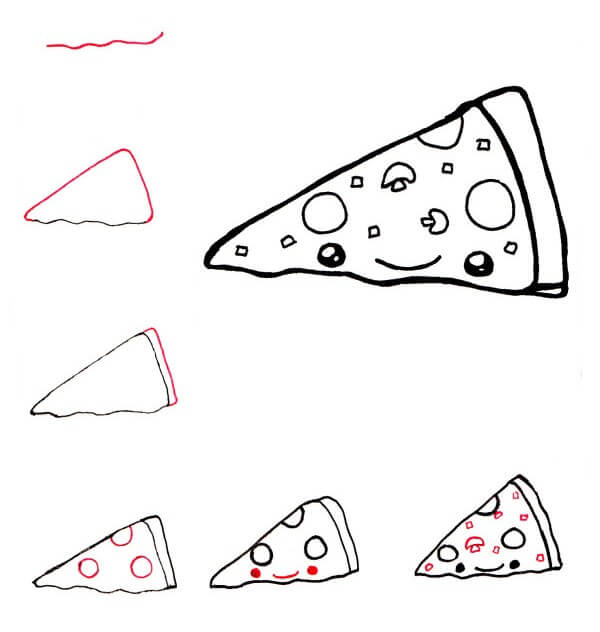 Dibujos de Una pizza - Idea 4